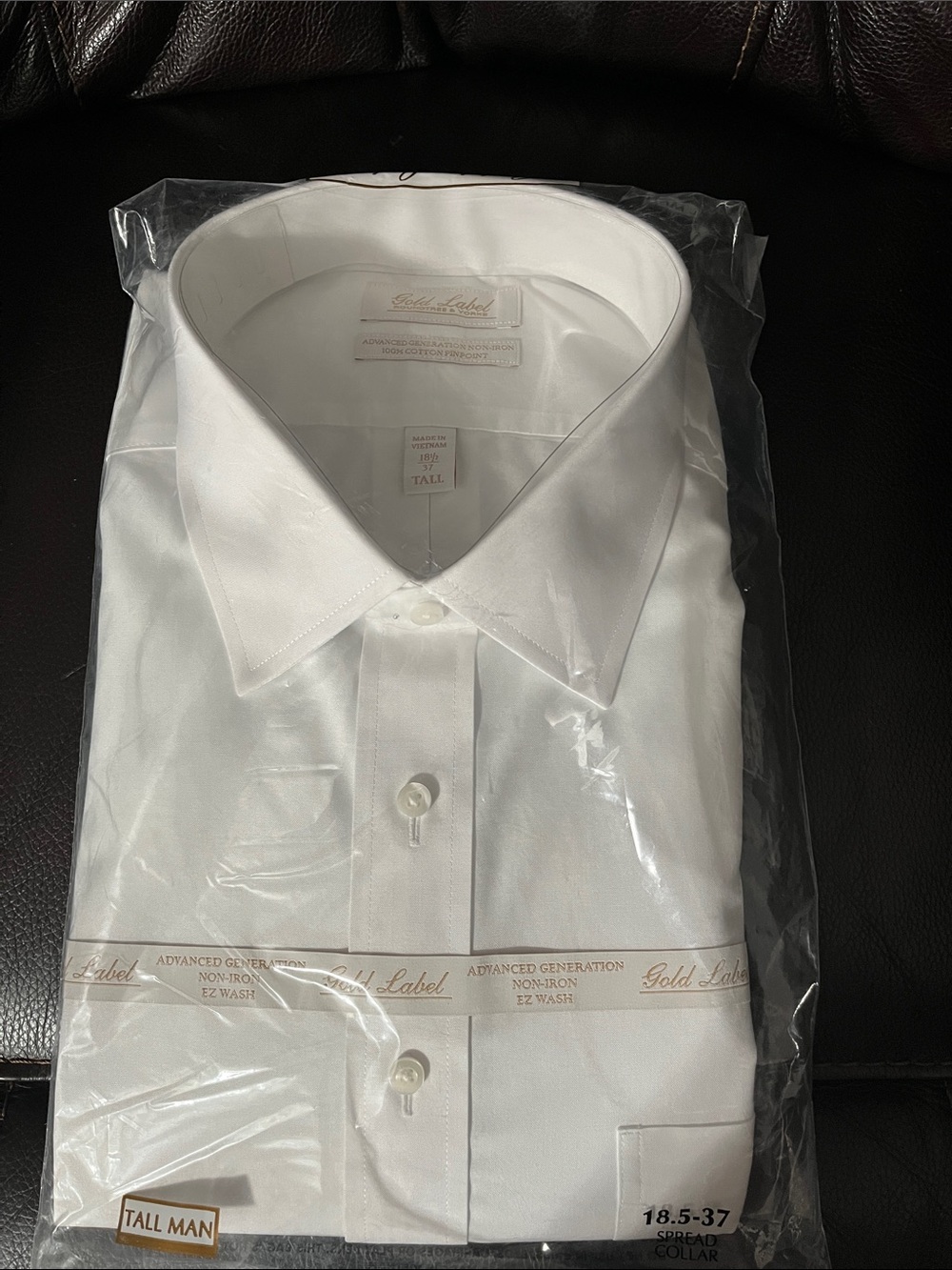 Roundtree & Yorke White Spread Collar Dress Shirt
